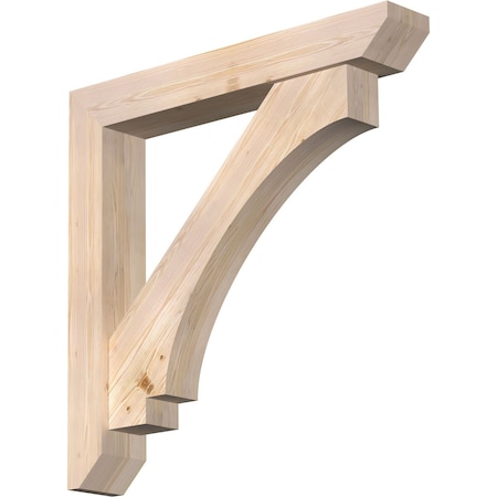 Ekena Millwork Imperial Slat Smooth Bracket w/ Offset Brace, Douglas Fir, 7 1/2"W x 48"D x 48"H BKT0806X48X48IMP06SDF
